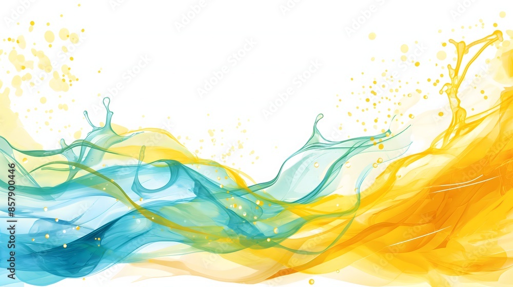 Poster 2. create an artistic representation of a summer-themed vector abstract background and banner, incor