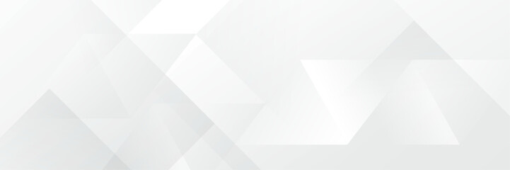 Fototapeta premium Abstract white Geometric banner design background.