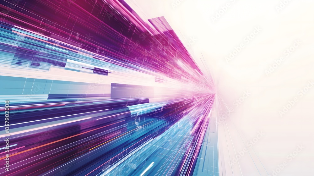 Poster 4. produce a dynamic abstract background showcasing speed lines and technology-inspired elements, sy