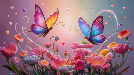 Colorful Butterfly Painting