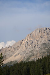 Mountain Majesty: Imposing Cliffs Above a Forest