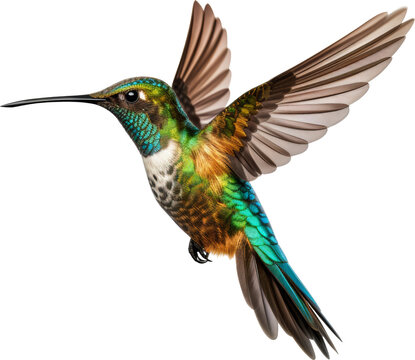 hummingbird isolated on white or transparent background,transparency 