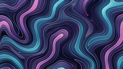 Obraz premium 3d abstract background with wavy lines in black and white colors, Black wavy background,3d rendering, Minimalist Black and White Waves, Abstract Lines Background 