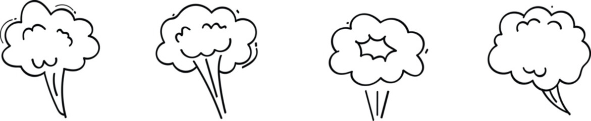 Comic fart cloud. Bad stink balloon. Smoke gas cloud in comic style. Explosion, angry breath.eps10