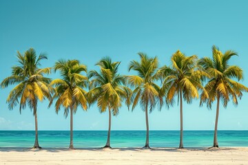 Tropical Skyline: Tall Royal Palm Trees
