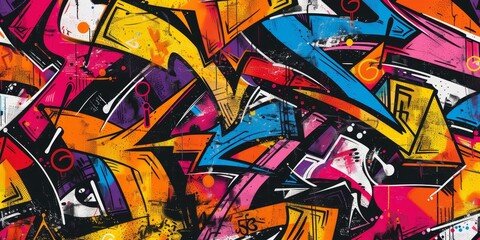 Abstract urban graffiti on the wall close up, graffiti background