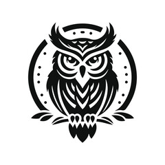 Fototapeta premium Owl Silhouette Vector design