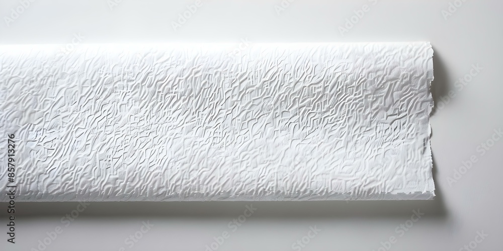 Aufkleber high-resolution scan of white adhesive paper strip texture background with ample copy space. concept