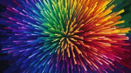 Fototapeta premium Dynamic Rainbow Array