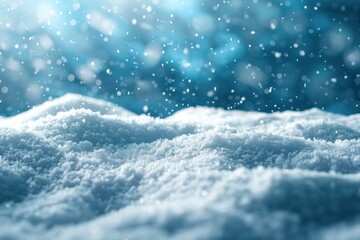 background image of light snowfall falling over of snowdrifts. ai generative