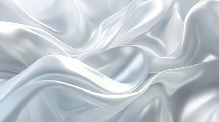 Obraz premium Abstract Flowing White Silk Fabric