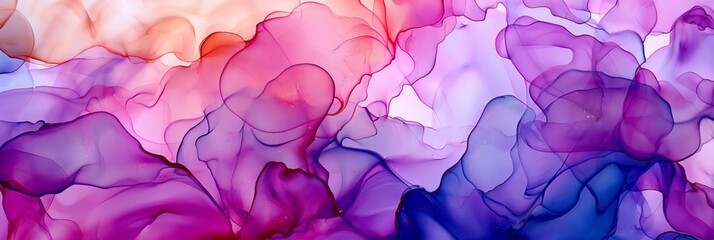 Artistic ink painting blending bright colors on textured white background, vibrant and modern.