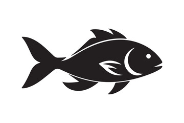 cute fish vector silhouette art work
