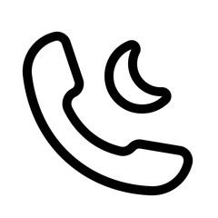 sleep call icon with line style, perfect for user interface projects