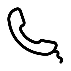 wired phone icon with line style, perfect for user interface projects