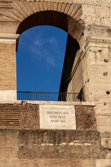 detail of the Colosseum in Rome