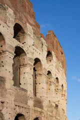 detail of the Colosseum in Rome