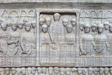 The Theodosius Obelisk: bas- reliefs of the pedestal, Istanbul, Turkey