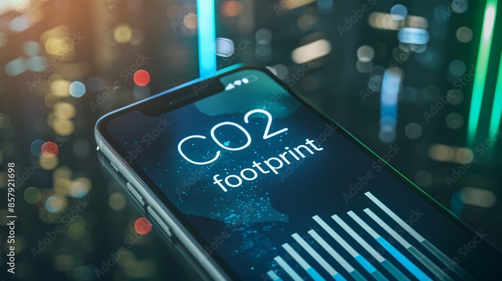 Aufkleber a user-friendly smartphone application designed to track and reduce your co2 footprint. monitor emis