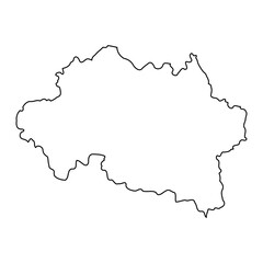 Allier department map, administrative division of France. Vector illustration.