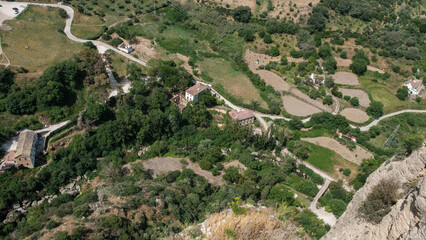 Landscape of Ronda,  canyon and typical city of Andalusia