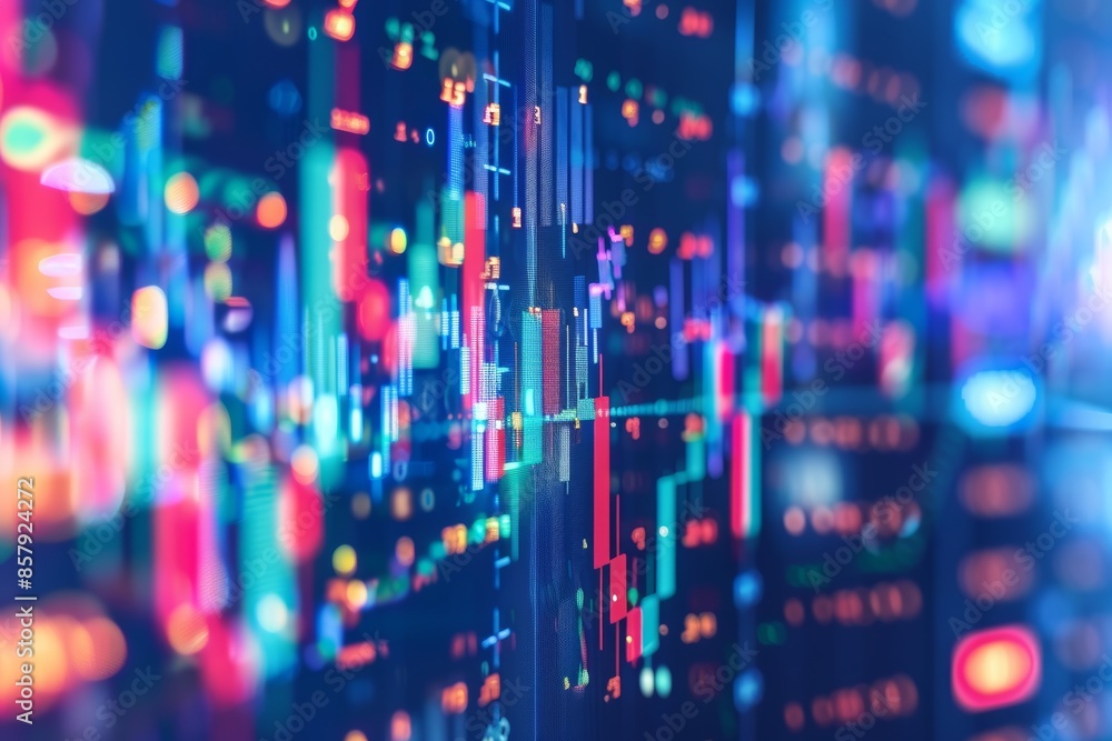Poster digital stock market graph for precise trading analysis and investment strategies
