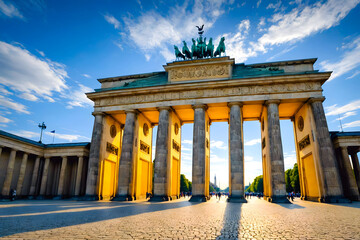 Brandenburg Gate Berlin, long exposure, sunset