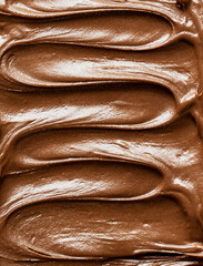 Melted Chocolate Swirl Texture Close-up