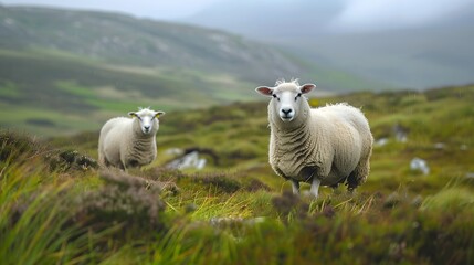 Sheep on the moores. 