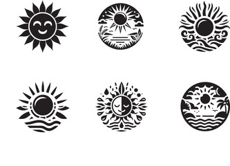 sun and see vector ,sun and see vector illusteration