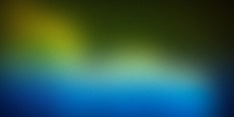 Abstract gradient background with smooth transitions from dark green to yellow and blue hues. Ideal for modern designs, technology themes, and creative projects needing a vibrant, dynamic backdrop