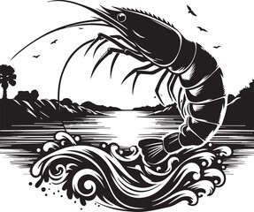 Shrimp vector illustration