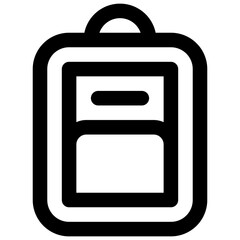 Bag. Editable stroke vector icon.