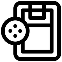 Pickleball rules. Editable stroke vector icon.