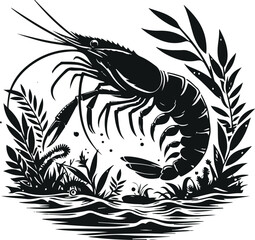 Shrimp vector illustration