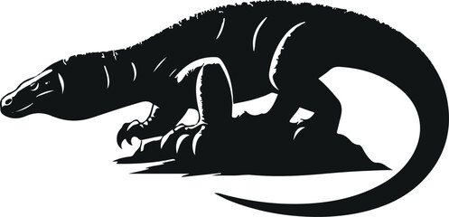 Komodo Dragon vector illustration