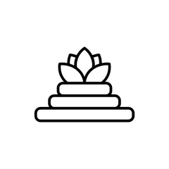 hot stones line icon