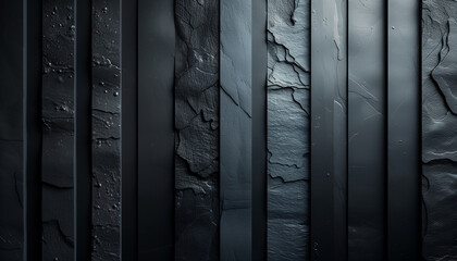 Abstract black and grey wallpaper of a wall cladding