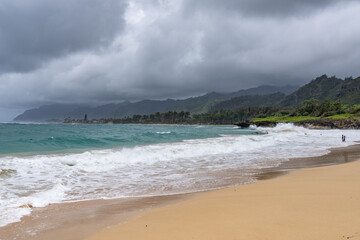 Pounder’s Beach，Oahu's North Shore, Windward Coast，Honolulu, Hawaii