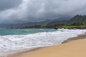 Pounder’s Beach，Oahu's North Shore, Windward Coast，Honolulu, Hawaii