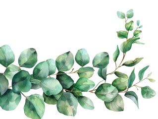 Watercolor Eucalyptus Corner Arrangement