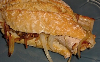 Delicious bread with suckling pig 
