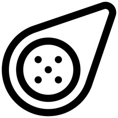 Fireball. Editable stroke vector icon.