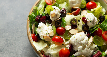 salad with feta cheese and olives