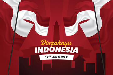 indonesia independence day 17 august background or banner