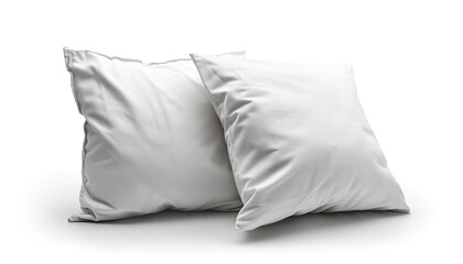Two new soft pillows isolated on white