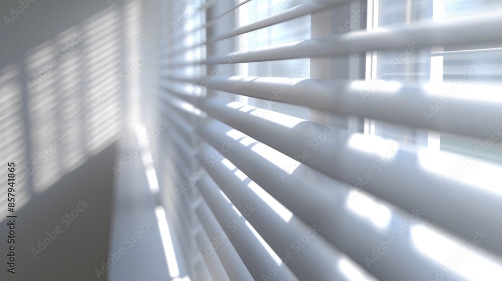 Poster a close-up shot of a window with blinds closed