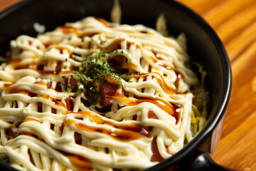 Tuna mayo rice bowl, stir-fried noodles