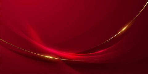 Abstract background design modern red and gold geometric elements vector illustration