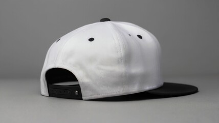 Fototapeta premium white baseball cap mockup on a grey background